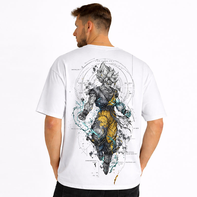 Dragon Ball Anime Goku Cartoon Print Cotton T-Shirt