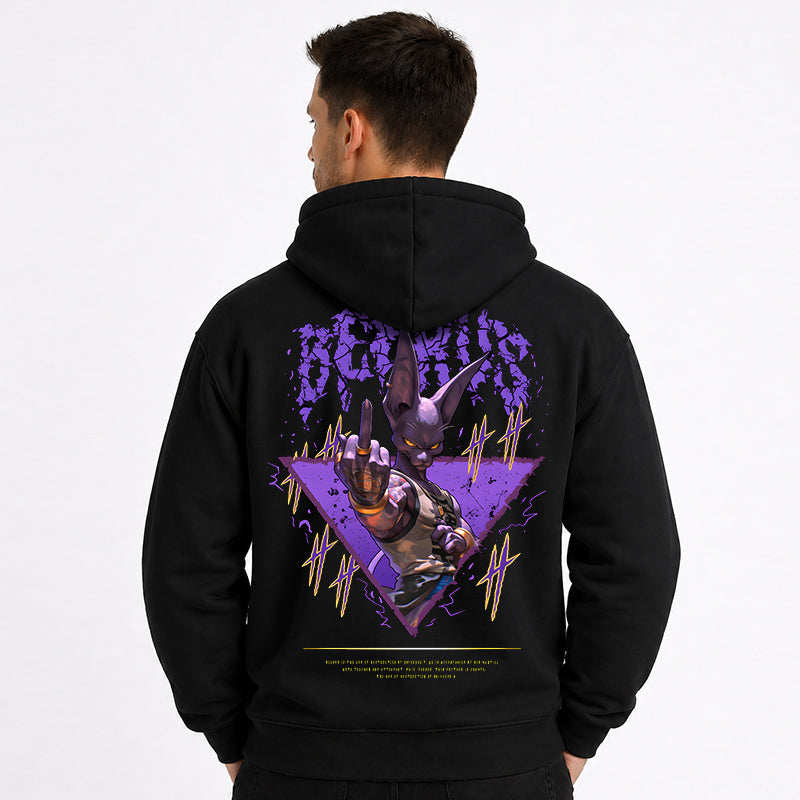 Dragon Ball Anime Beerus Cartoon Print Cotton Hoodie