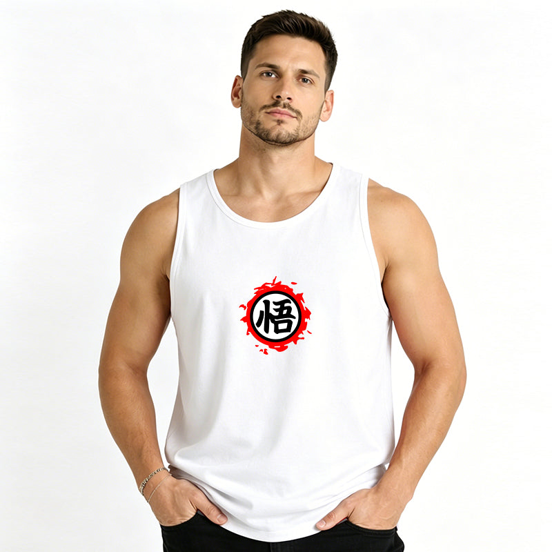Dragon Ball Anime Goku Cartoon Print Cotton Tank Top