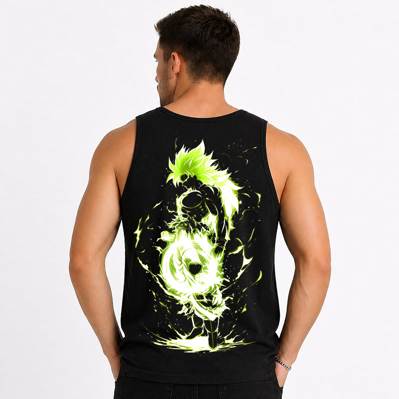 Dragon Ball Anime Broly Cartoon Print Cotton Tank Top
